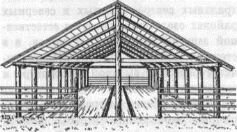 Навес в лагере для коров